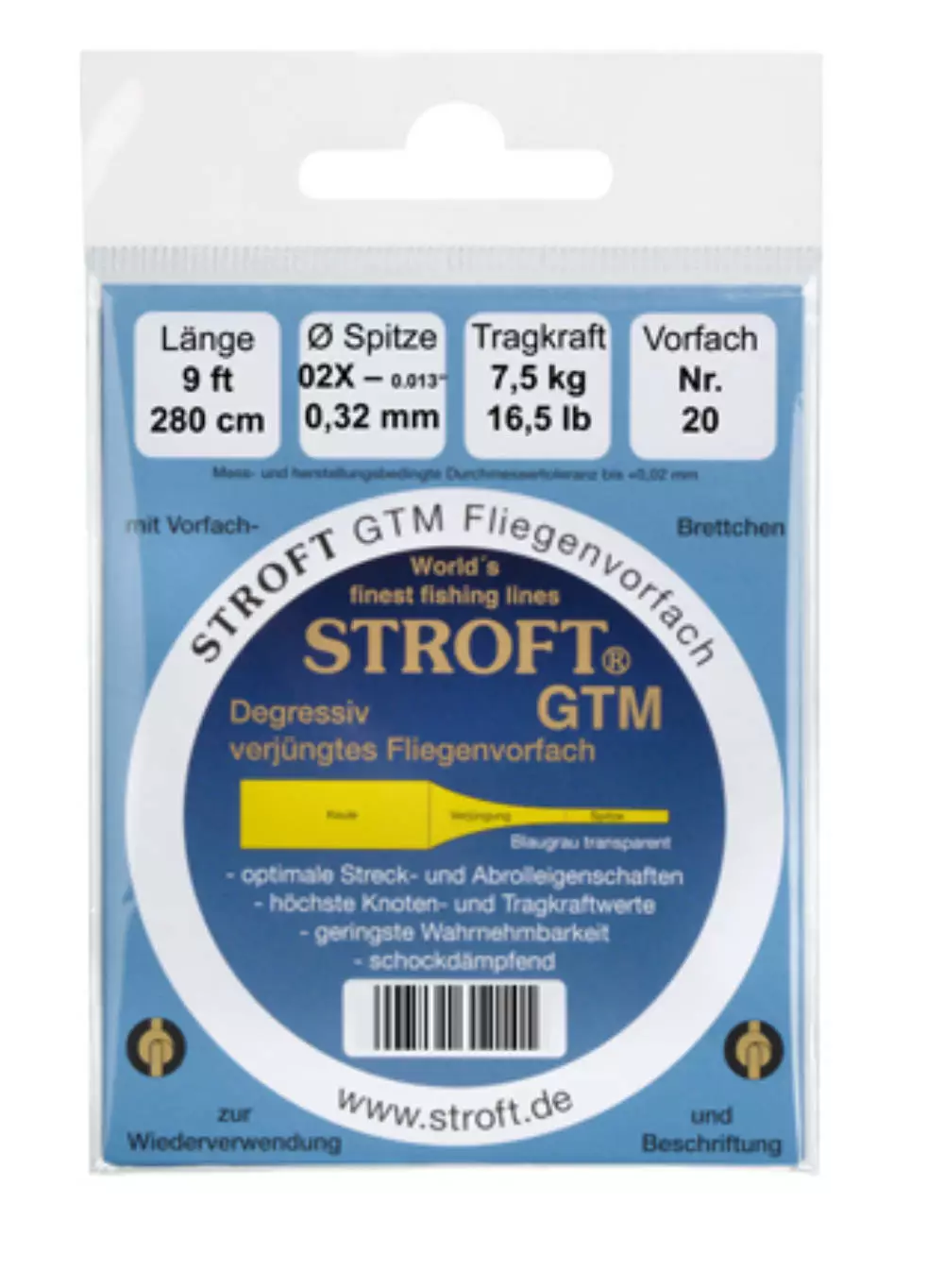 Stroft GTM Gezogenes Vorfach 9ft 11 Stroft GTM Gezogenes Vorfach 9ft – Bild 9
