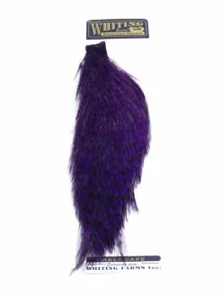 Whiting 1/2 Rooster Cape -Fliegenruten Elegant magasin whiting half cape grizzly purple