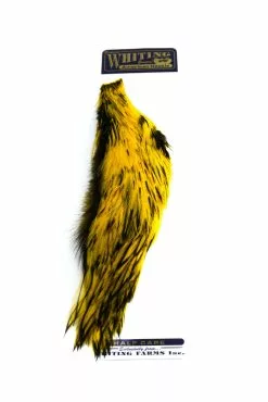 Whiting 1/2 Rooster Cape -Fliegenruten Elegant magasin whiting half cape yellow blw